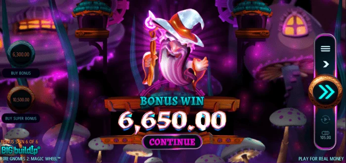 Fire Gnomes 2 Magic Wheel – bonus win